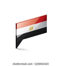 Egypt flag, vector illustration on a white background