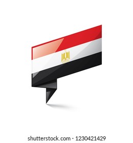 Egypt flag, vector illustration on a white background
