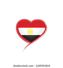 Egypt flag, vector illustration on a white background