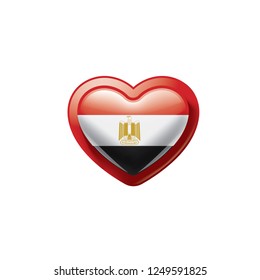 Egypt flag, vector illustration on a white background