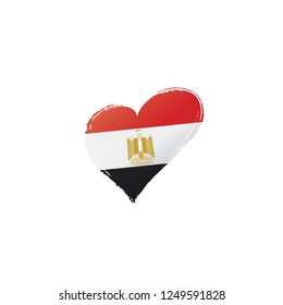 Egypt flag, vector illustration on a white background