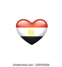 Egypt flag, vector illustration on a white background