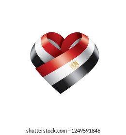 Egypt flag, vector illustration on a white background