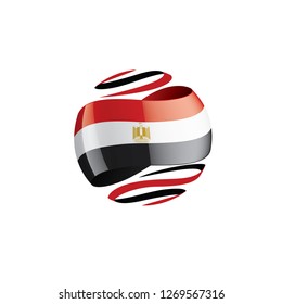 Egypt flag, vector illustration on a white background