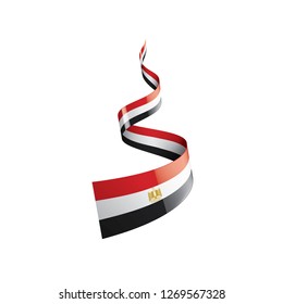 Egypt flag, vector illustration on a white background