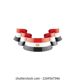 Egypt flag, vector illustration on a white background