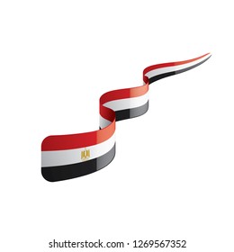 Egypt flag, vector illustration on a white background