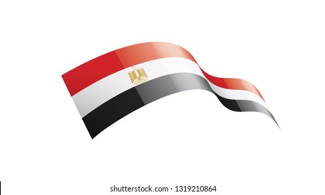 Egypt flag, vector illustration on a white background