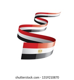 Egypt flag, vector illustration on a white background