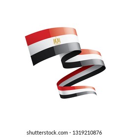 Egypt flag, vector illustration on a white background