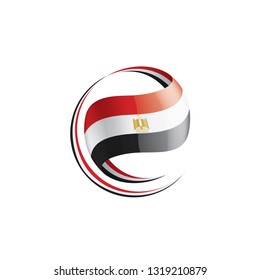 Egypt flag, vector illustration on a white background