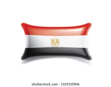 Egypt flag, vector illustration on a white background