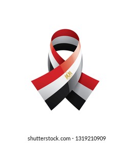 Egypt flag, vector illustration on a white background