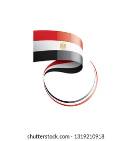 Egypt flag, vector illustration on a white background