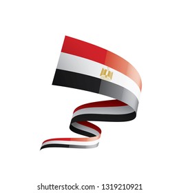 Egypt flag, vector illustration on a white background