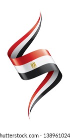 Egypt flag, vector illustration on a white background