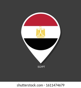 Egypt flag Vector marker with flags.