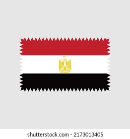 Vector de la bandera de Egipto. Bandera nacional