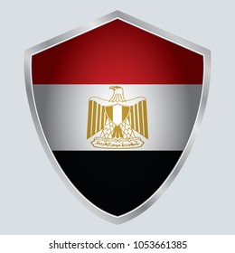 Egypt Flag Vector Shield Icon Vector Stock Vector (Royalty Free ...