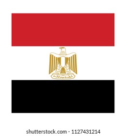 Egypt flag Vector Square Icon - Illustration.