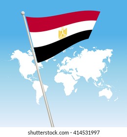 Egypt Flag. waving flag