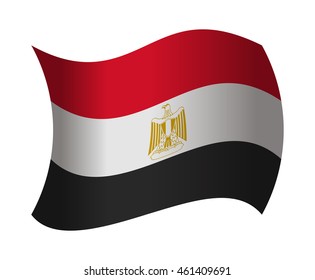 egypt flag waving in the wind