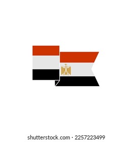 Egypt flags icon set, Egypt independence day icon set vector sign symbol