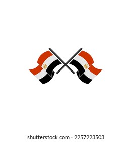 Egypt flags icon set, Egypt independence day icon set vector sign symbol