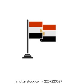 Egypt flags icon set, Egypt independence day icon set vector sign symbol
