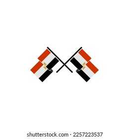 Egypt flags icon set, Egypt independence day icon set vector sign symbol
