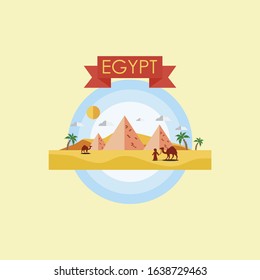 Egypt Flat Design Vector Ilustration Stock Vector Royalty Free