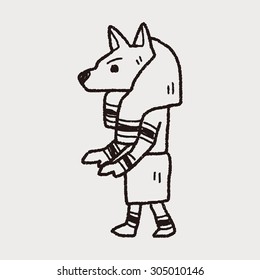 egypt god doodle