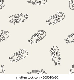 egypt god doodle seamless pattern background