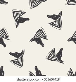 egypt god doodle seamless pattern background