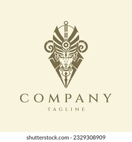 Egypt god logo design vector illustration