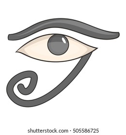 Egypt god Ra symbol icon. Cartoon illustration of Ra symbol vector icon for web design