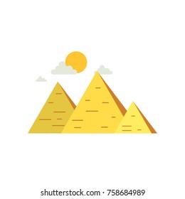 Egypt Great Pyramids, sign of traditional Egyptian culture vector Illustration
