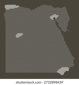 Egypt Grey and White Dotted Map on Brown for Green Hydrogen and Desert Agri Tech