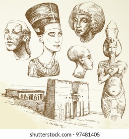 egypt - hand drawn collection