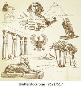 egypt - hand drawn set