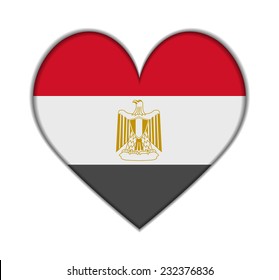 Egypt heart flag vector illustration