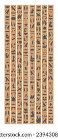egypt hieroglyphs decorative icon collection