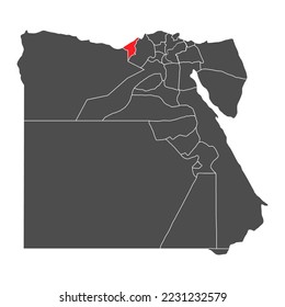 Egypt high detailed map Alexandria, geography graphic country, africa border vector illustration .