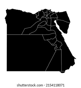 Egypt high detailed map, geography graphic icon country, africa border vector illustration .