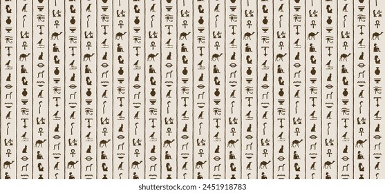 Egypt history pattern. Hieroglyph background.