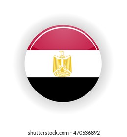 Egypt icon circle isolated on white background. Cairo icon vector illustration