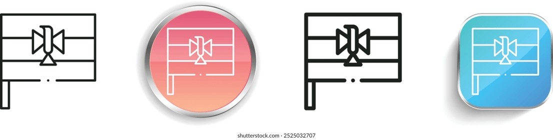 egypt icon. Thin Linear, Regular and Button Style Design Isolated On White Background