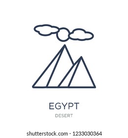 Egypt icon. Trendy flat vector Egypt icon on white background from Desert collection, vector illustration can be use for web and mobile, eps10