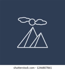Egypt icon. Trendy flat vector Egypt icon on dark blue background from Desert  collection