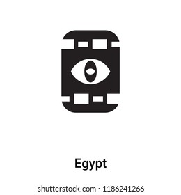 Egypt icon vector isolated on white background, logo concept of Egypt sign on transparent background, filled black symbol